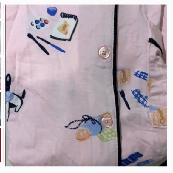 Kate Spade Picnic Printed Pink PJ Pajama Top S nwt - Picture 10 of 10